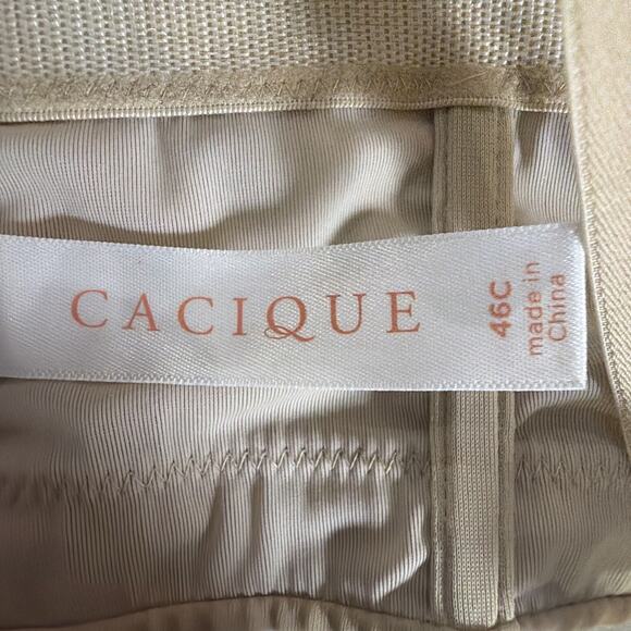 Cacique Beige Boost Multi-Way Strapless Bra Nylon Spandex Underwire 46C - Picture 9 of 13